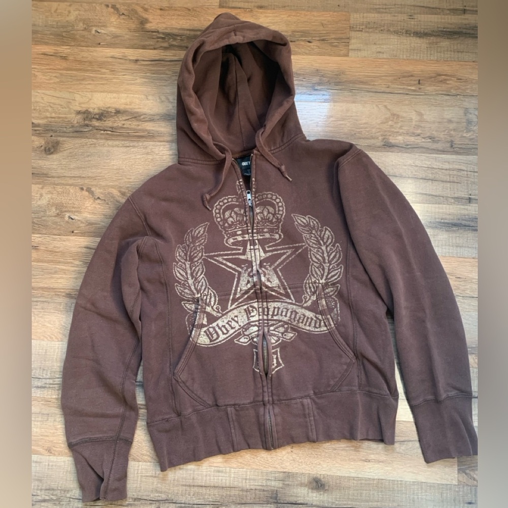 Obey Propaganda Full Zipper Hoodie Small EUC